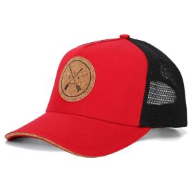 Red & Black Mesh Arrow Snapback - Red