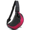 Outdoor Travel Pet Puppy Carrier Handbag Pouch Mesh Oxford Single Shoulder Bag Sling Mesh Comfort Travel Tote Shoulder Bag - red - 45cm*13cm*28cm